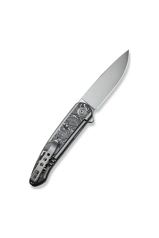 We Knife Smooth Sentinel Cf Titanium Aluminum Foil Kamp Çakı Gri - Siyah
