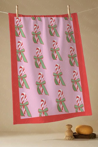 Yılbaşı & Christmas Desenli Tek Taraf Baskılı 3'lü Mutfak Havlusu Kurulama Bezi Seti 60x40 Cm Çok Renkli