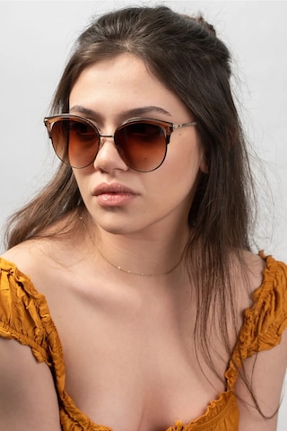Daniel Klein Dk4256p-2 Kahverengi Cat Eye Kadın Güneş Gözlüğü