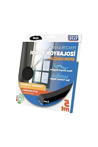 Epdm Kauçuk Pencere Ve Kapı İzolasyon Bandı - 5mm X 15mm X 5mt 0.05 M