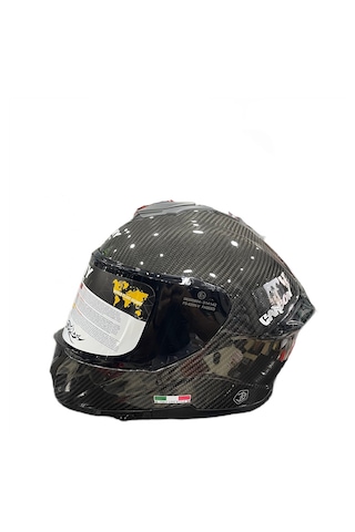 Sway Sw 861 Carbon Gloss Black Full Face Kask Siyah