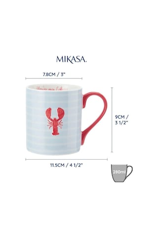 Mikasa Fine China 280 Ml Düz Taraflı Kupa Istakoz Kırmızı