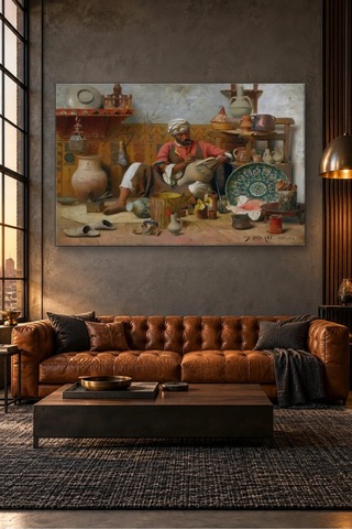 Fida Jean Discart Çömlek Atölyesindeki Usta Canvas Tablo