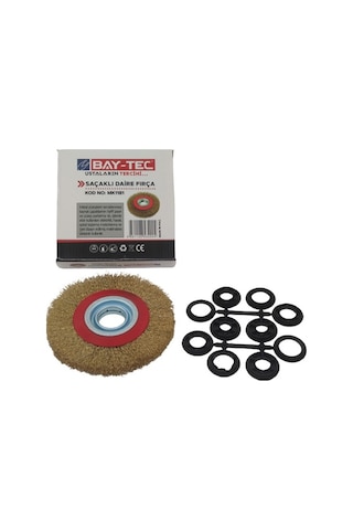 Daire Saçaklı Tel Fırça 150 Mm Taş Motorlarına Profesyonel
