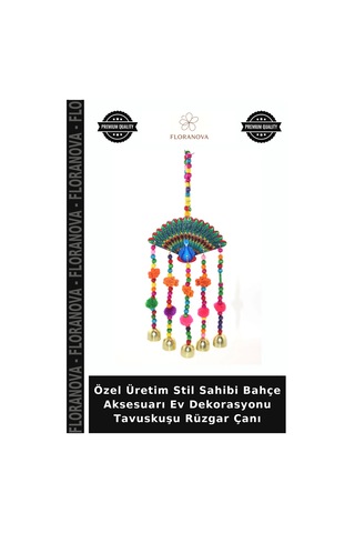 Özel Üretim Stil Sahibi Bahçe Aksesuarı Ev Dekorasyonu Tavuskuşu Rüzgar Çanı