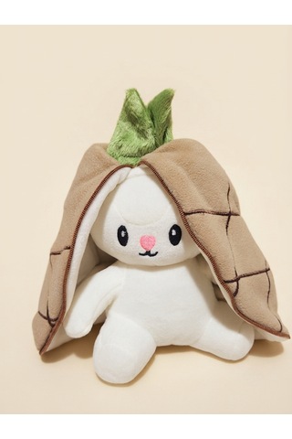 Peluş Meyveli Tavşan -55 Cm Koyu Bej
