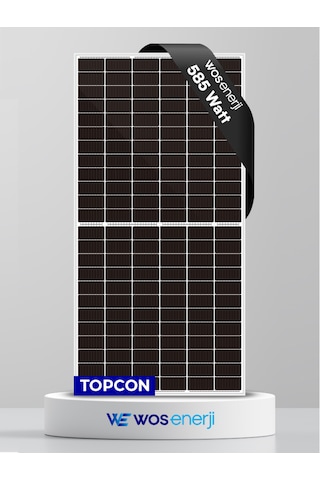 Wos Enerji Güneş Paneli Half-cut 585w Watt Topcon Çift Yönlü