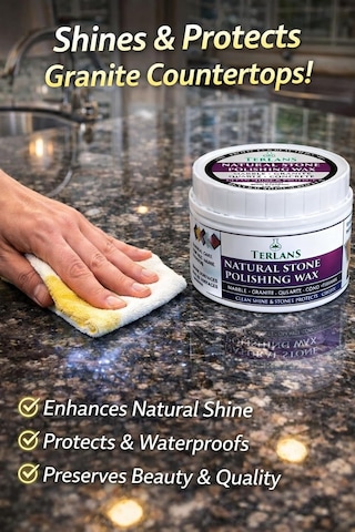 Terlans Doğaltaş Granit Koruyucu Vaks 250 Ml / Natural Stone Protection Wax / Doğal Saten Görünüm, Leke İtici Bak
