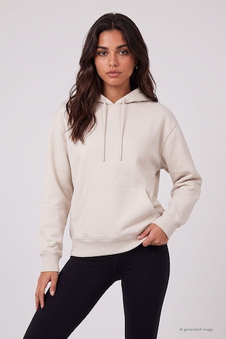 TOMMYLIFE Standart Kapüşonlu 3lü Paket Siyah-ekru-soft Vişne Kadın Sweatshirt - 97321 Siyah - Ekru