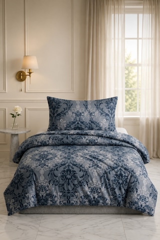 Tek Kişilik Nevresim Takım - 80% Pamuk, 20% Polyester - 160 Cm X 200 Cm Mavi