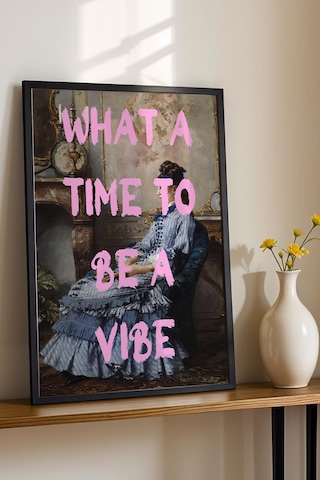 Saturn Young Lady At The Fireplace Çerçeveli Tablo What A Time To Be A Vibe Maximalist Decor Altered Art