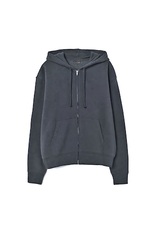 Çello Mello Kapüşonlu Fermuarlı Sweatshirt Antrasit Antrasit