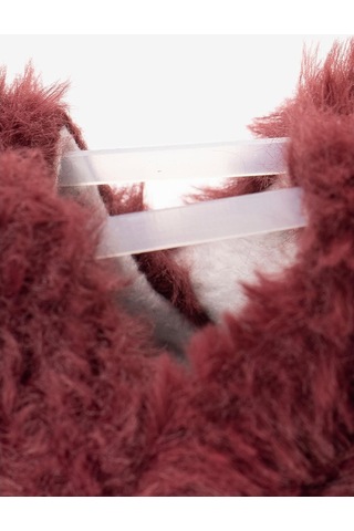 Furry Furry Bordo Kürk Barefoot Patik-bordo Kürk