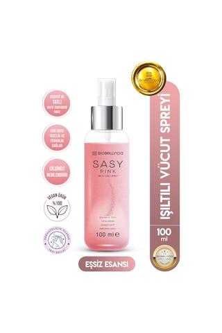 Sasy Pink Işıltılı Vücut Spreyi Kokunla Işılda 100 Ml