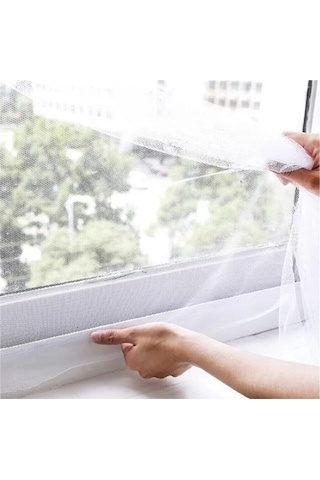 Pratik Yapışkanlı Pencere Sineklik Tülü 75x125 Cm Yıkanabilir - 867026219