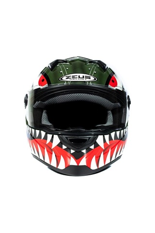 Zeus Zs-811a Al38 Green Silver Motosiklet Kaskı