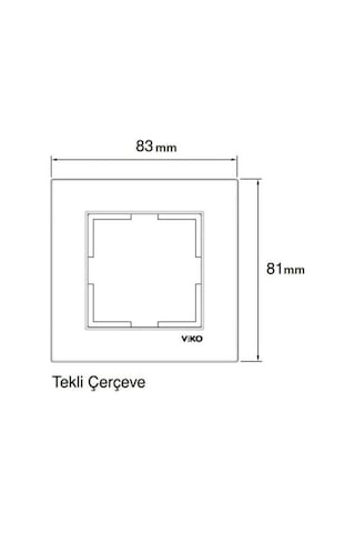 Viko Karre Tekli Çerçeve Beyaz 1 Adet Priz Çerçevesi