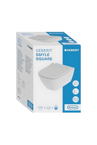 Smyle Square Rimfree Asma Klozet,geberit Yavaş Kapak 501.668.00.1