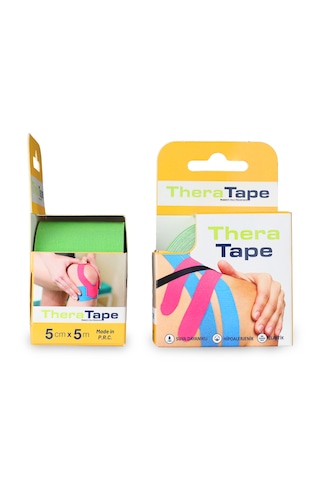 Thera Tape Kinesio Sporcu Ağrı Bandı Kinesiology Yeşil 5 Cm X 5 M