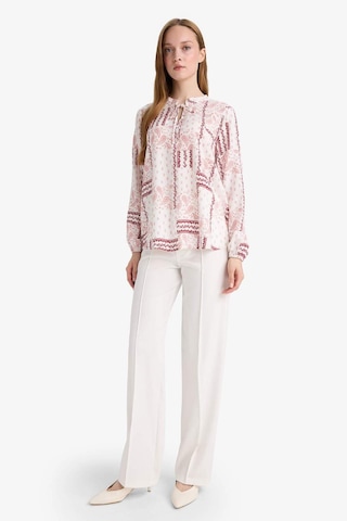 Defacto Regular Fit Desenli Apaş Yaka Uzun Kollu Bluz N1809az25sppn436 Pembe