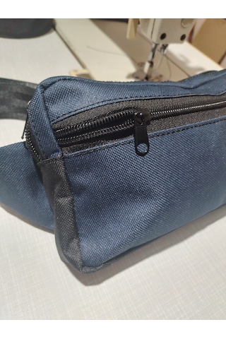 Unisex Slim Fit Köşeli Çapraz Göğüs Çantası İmperteks Body Bag Emre Çanta Dikim Evi Logosuz Sade Tasarım Lacivert