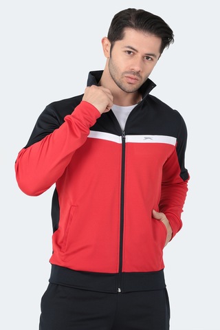 Slazenger Ramos Erkek Fermuarlı Dik Yaka Cepli Lacivert Eşofman Takımı Lacivert