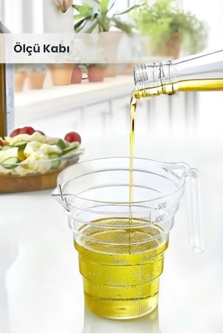 Masterchef 500 Ml Ölçü Kabı Kulplu Şeffaf