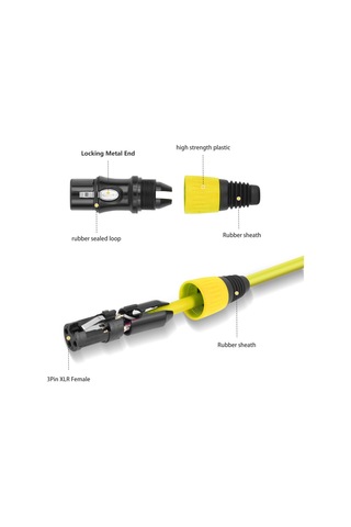 Mufunye Xlr Kabloları 4'lü Paket Mikrofon Kablosu 3ft Xlr Erkekten Dişi Mikrofon Kablosu Tak Ve Çalıştır 3-p