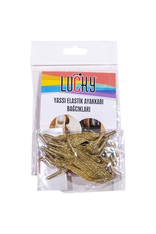 Lucky Yassı Esnek Pratik Elastik Ayakkabı Bağcık 1 Çift 12 Parça 001