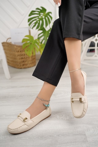 Khayt Daisy Casual Günlük Kadın Babet Ayakkabı Bej