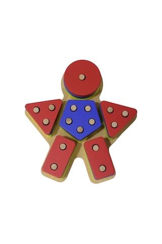 Eğitici Ahşap Geometrik Şekilli Montessori Bul Tak 25 Parça Oyunu Kokusuz, Sağlıklı, Boyası Çıkmaz