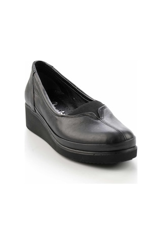 Siyah Hakiki Deri Kadın Casual Ayakkabı K01586060103 Siyah