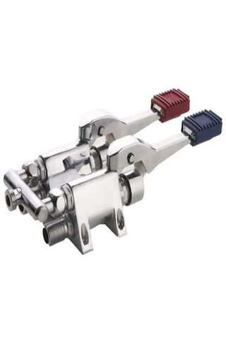 Çift Pedal Çift Su Armatür Çift Pedallı Musluk Krom