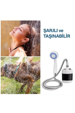 Robo Şarjlı Portatif Taşınabilir Duş Beyaz