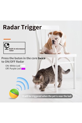 Xindoker Evcil Hayvanlar İçin Uzaktan Kumandalı Işıklı Oyun Topu - Tpu+abs Materyal, Ip54 Su Geçirmez, 4 Saat Çalışma Süresi Yeşil-sarı