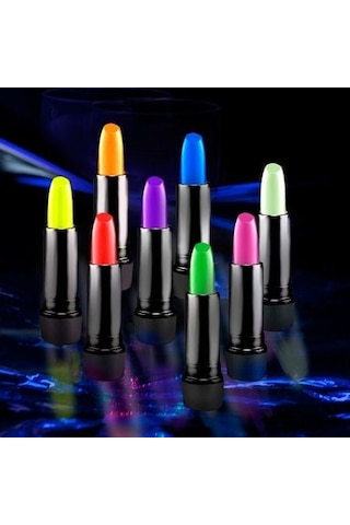 Karanlıkta Parlayan Yanan Uv Neon Ruj Yüz Boyama 6 Adet 6 Renk - Yluh-874080