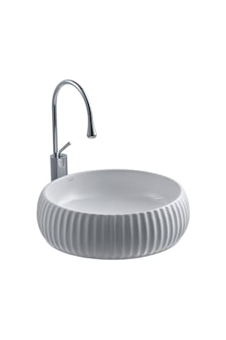 Lena - Tezgah Üstü Porselen Lavabo - E-4161- Beyaz