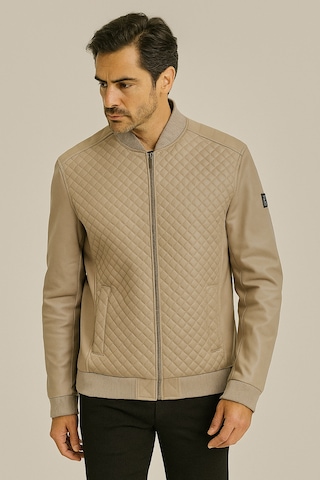 Ncs Jeans Regular Fit Baklava Desenli Erkek Mont Bej 4527 Bej