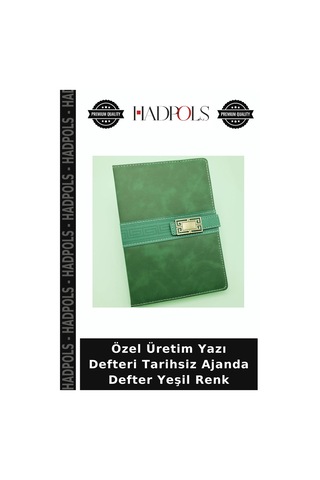 Özel Üretim Yazı Defteri Tarihsiz Ajanda Defter Yeşil Renk