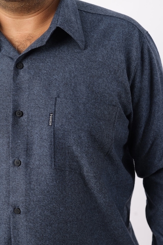 Tousus Büyük Beden Lacivert-indigo Yünlü Flanel Erkek Gömlek Btl-7102-tss Lacivert-indigo