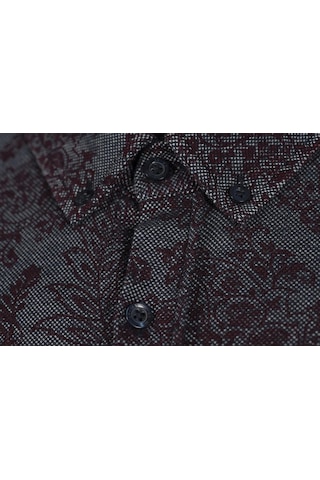 Arma Erkek Şal Desenli Gömlek K8gko1053 Bordo