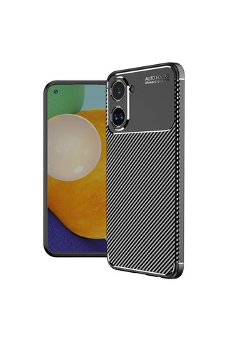 Realme Uyumlu 10 4g Kılıf Zore Karbon Görünümlü Negro Silikon Kapak