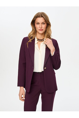 Faik Sönmez Gold Düğmeli Şık Blazer Ceket S26ckt018 Us26ckt018203 Koyu Mürdüm