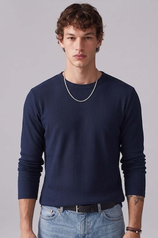 Barrels And Oıl Erkek Bisiklet Yaka İnterlok Sweatshirt - İndigo İndigo