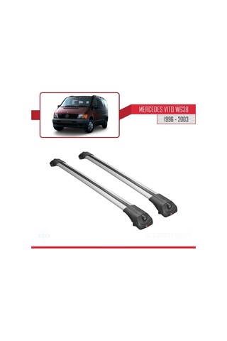 Mercedes Vito W638 1996-2003 Arası İle Uyumlu Ace-1 Ara Atkı Tavan Barı Gri