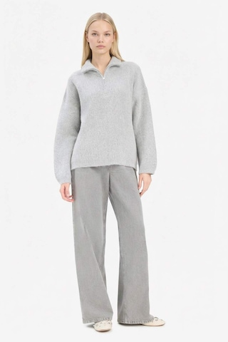 Defacto Relax Fit Yarım Fermuarlı Triko Kazak F3897ax25wngr277 Gri