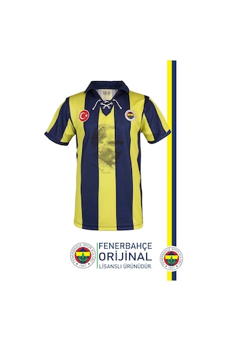 Fenerium Fenerbahçe Lisanslı Kişiye Özel 100. Yıl Forma Kanarya Baskılı Ahşap Kutulu Sarı-Lacivert Sarı - Lacivert