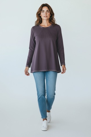 Kadın Yaka Ve Kol Ağzı Taşlı Etek Desenli Bluz Gülkurusu