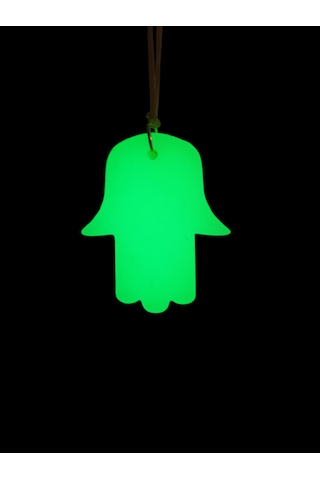 Fatma Ana Eli Karanlıkta Parlayan Fosforlu Dikiz Aynası Asma Süsü 2 Adet Yeşil