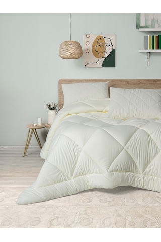 Cotton Box Softwash Tek Kişilik Yorgan Seti Ekru Ekru